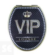 Tapa y Asiento WC 3D Cromado Amortiguada Modelo Vip