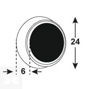 Pestillo Magnético 25 mm