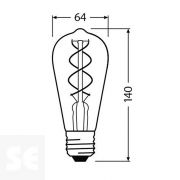 Lámpara Pera Fil Led E27 5w 1800k Vintage Smoke 1906