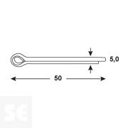Listón de Seguridad Cincado 5,0x50 mm Vz 1234 (10 uds.)