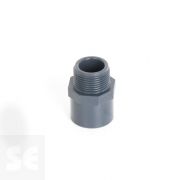 Manguito de PVC gris encolar y roscar