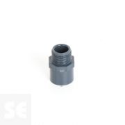 Manguito de PVC gris encolar y roscar