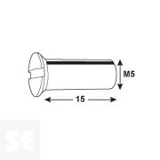 Manguitos Latón Niquelado M5x15 mm Cuzn, Vni