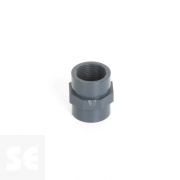 Manguito de PVC gris roscar