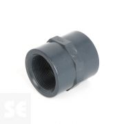 Manguito de PVC gris roscar