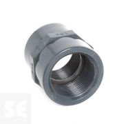 Manguito de PVC gris roscar