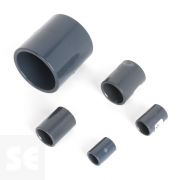 Manguito de PVC gris encolar