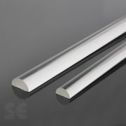 Media caña Metacrilato transparente