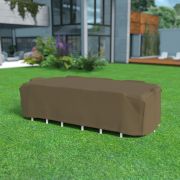 Funda Mesa Rectangular + 8 sillas 325x205x90 cm Marrón Covertop