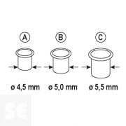 Ojales 5,0 mm B (100 uds.)
