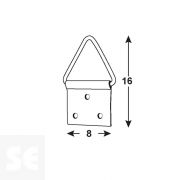 Ojales de Cuadros Niquelado 16x8 mm (30 uds.)