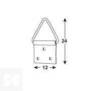 Ojales de Cuadros Niquelado 24x12 mm (20 uds.)