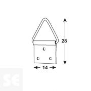 Ojales de Cuadros Latonado 28x14 mm (16 uds.)
