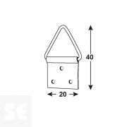 Ojales de Cuadros Latonado 40x20 mm (10 uds.)
