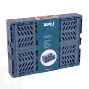 Pack 2 Cajas Plegables Azul 29x21x12 cm