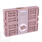 Pack 2 Cajas Plegables Gris 29x21x12 cm