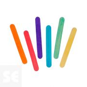 Palos de Polo Jumbo Madera Mix Colores 150x18x1,5mm. 80u. 99540