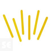 Palos de Polo Madera Amarillo 114x10x2mm. 50u. 103101