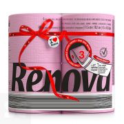 Papel Higiénico Renova Redlabel Maxi Rosa 4 Rollos