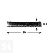Pasadores Roscados Blk Sw 4027 M4x10 mm (20 uds.)