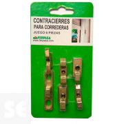 Juego 6 Pestillos Contracierres para Correderas