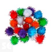 Pompones Brillantes Mix 25mm. 20u. 99460