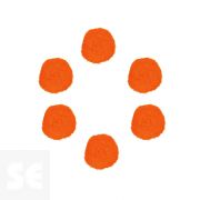 Pompones Polipropileno Naranja 25mm. 50u. 99417
