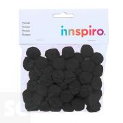 Pompones Polipropileno Negro 25mm. 50u. 99412