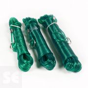 Cuerda tendedero recubierta de PVC con anillas