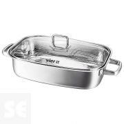 Rustidera Tapa Cristal Inox18/10 35x24x10 cm