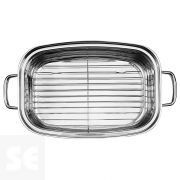 Rustidera Tapa Cristal Inox18/10 35x24x10 cm