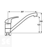Monomando Grifo Cocina Fregadero Piccolo