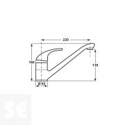 Monomando Grifo Cocina Fregadero Modelo Sesia