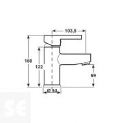 Monomando grifo lavabo Skagen Cromado