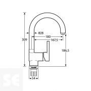 Monomando grifo Fregadero Skagen Cromado