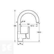 Monomando grifo Fregadero Skagen Cromado