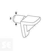 Soporte Estante con Pivote Blanco Ø 5 mm (8 uds.)