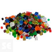 27 Cuenta Vidrio Cubo Transp Mezcla 4-6-8mm 300g
