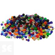 28 Cuenta Vidrio Bola Transp Mezcla 4-6-8mm 300g