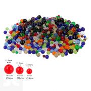 28 Cuenta Vidrio Bola Transp Mezcla 4-6-8mm 300g