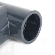 T de PVC gris encolar y roscar