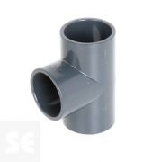 T de PVC gris encolar