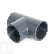 T de PVC gris encolar