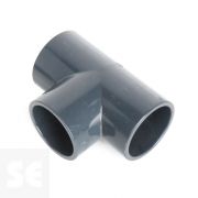 T de PVC gris encolar