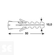 Tacos PVC 10 mm. (8u.)