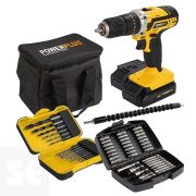 Taladro Percutor 20v Batería 2ah + 53 Accesorios