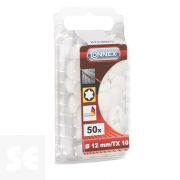 Tapa Plástico Tornillos diámetro 12mm. Tx 10 Blanco (50u.)