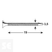 Tornillos Autoperforantes 7504 Cincado Ph 15482 3,5x19 mm