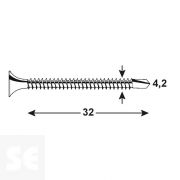 Tornillos Autoperforantes 7504 Cincado Ph 15482 4,2x32 mm (80u.)