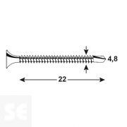 Tornillos Autoperforantes 7504 Cincado Ph 15482 4,8x22 mm (80u.)